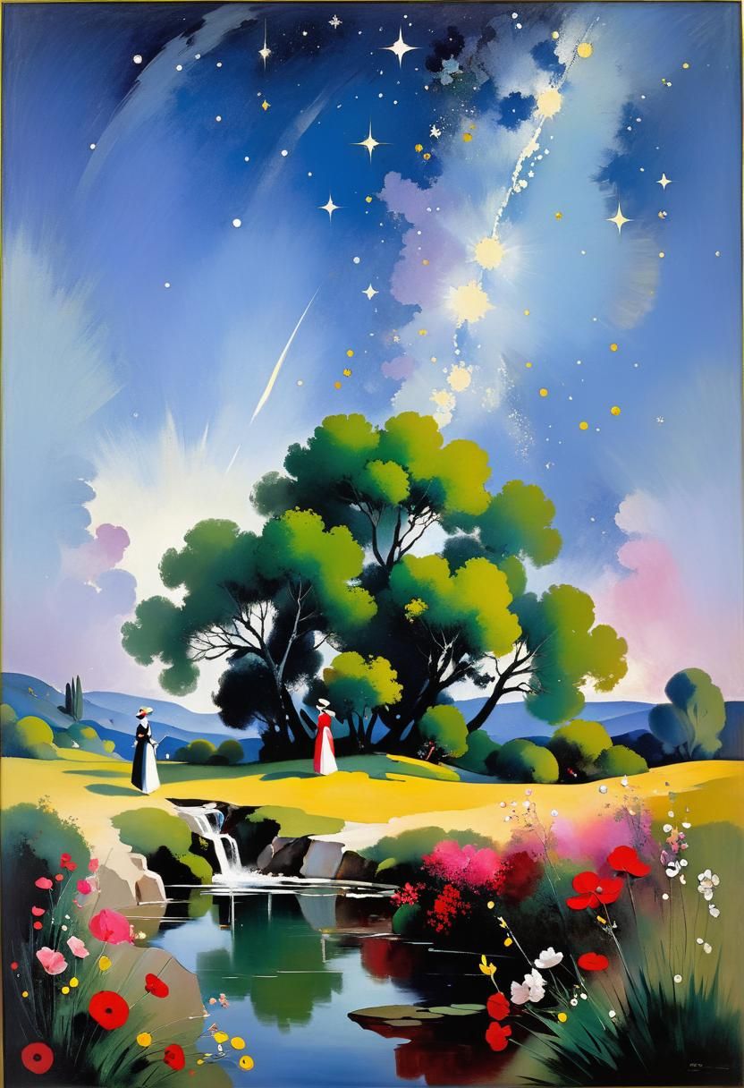 Cosmic Planet Birth: Molten Lava in Reflective Pool