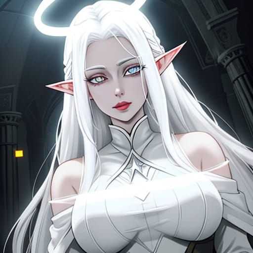 Enigmatic Elf Queen Radiates Ethereal Glow