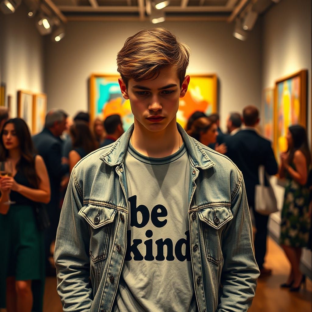 Teenage Artist Shows Vulnerable Side at Art Gallery