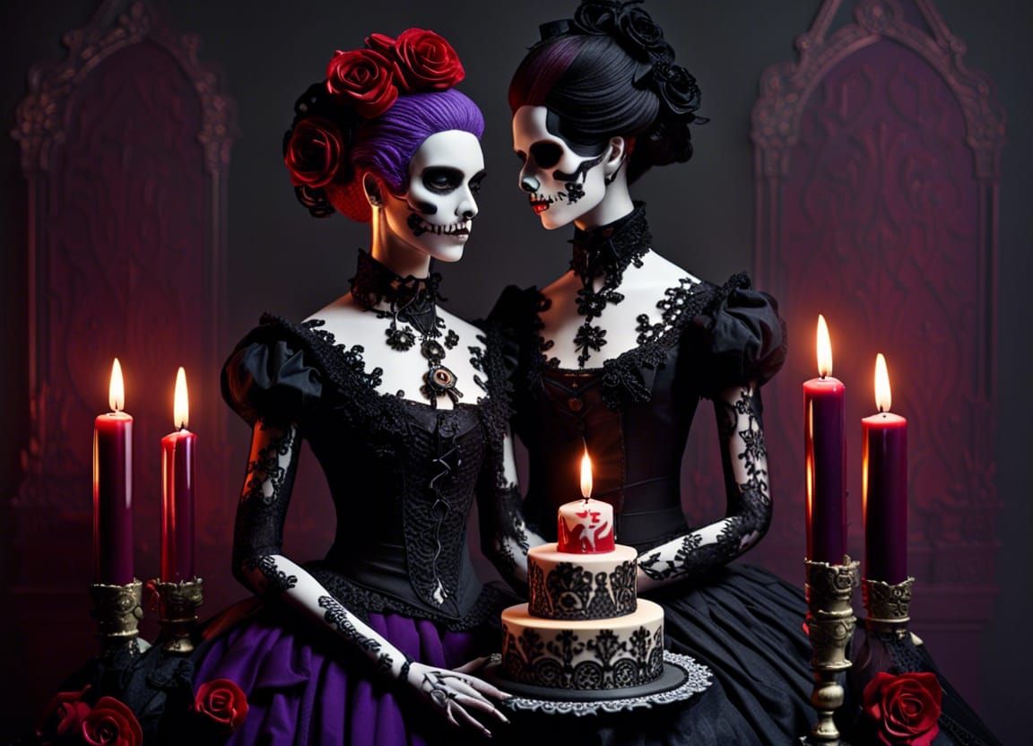 Gothic lesbian wedding