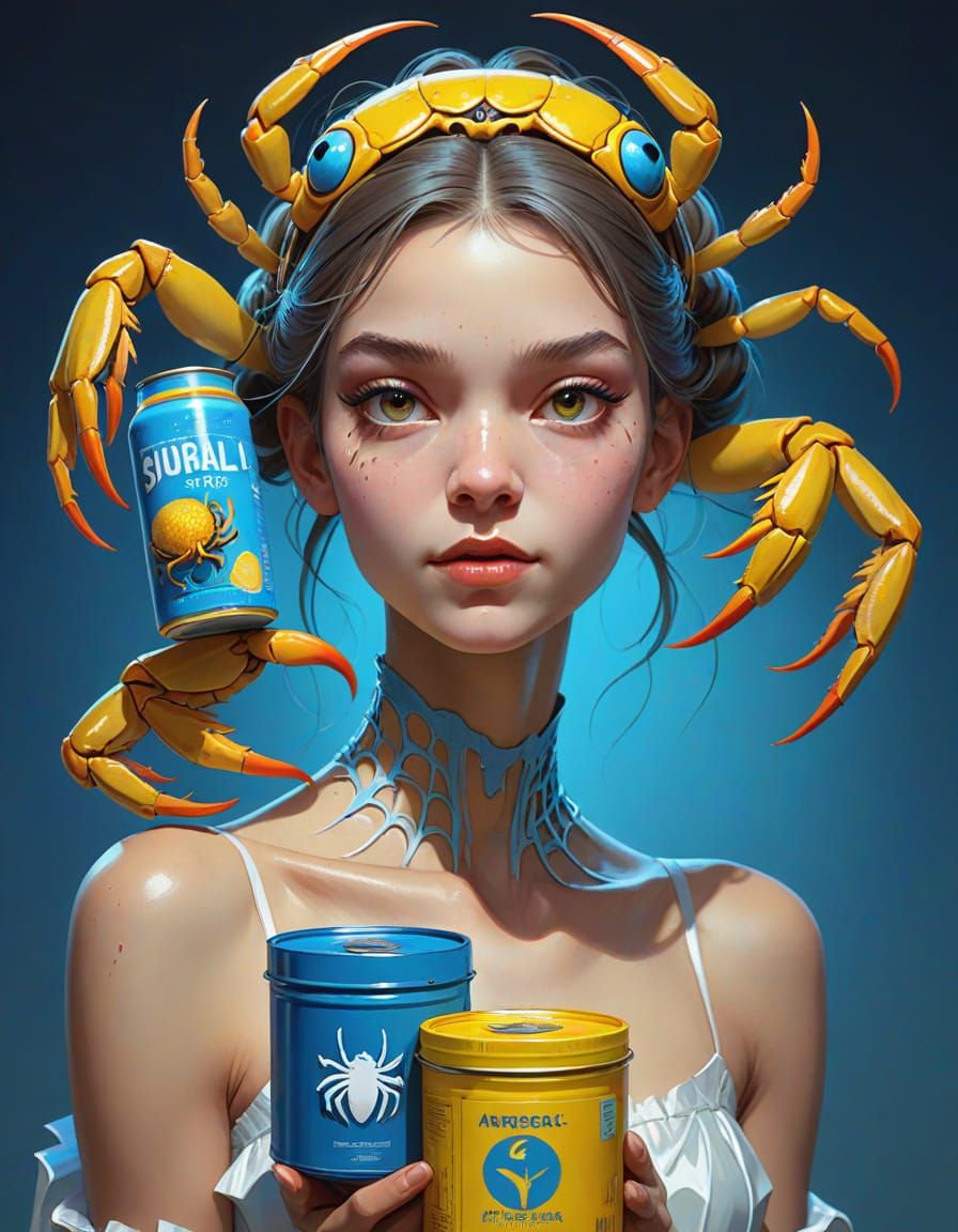 Surreal Ballerina with Spider Head Concept Art