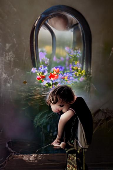 Melancholic Figure Reflecting Gothic Literature Themes