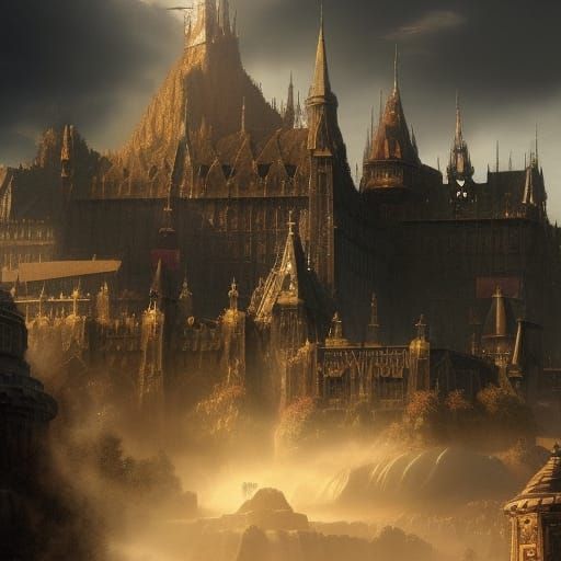 Epic Cinematic Barbenheimer Digital Matte Painting