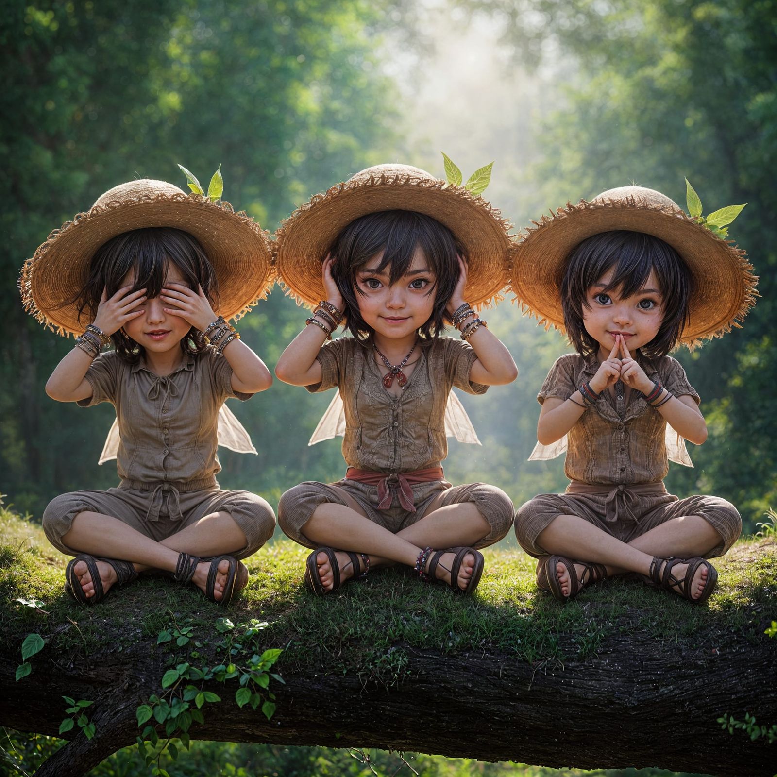 Sinister Pixies Posing in 3D Anime Art Style