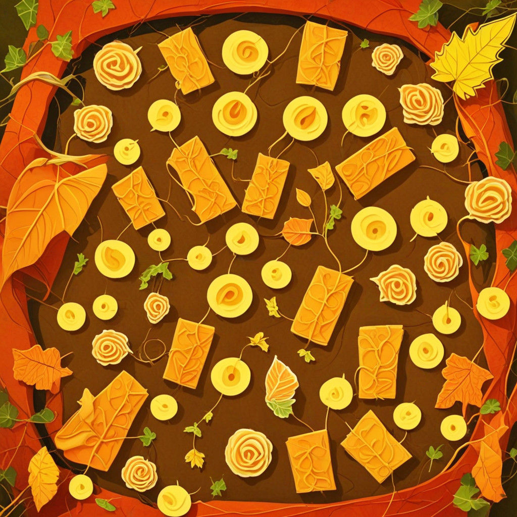 Vines Twist in Haunting Autumn Landscape with Butterflies