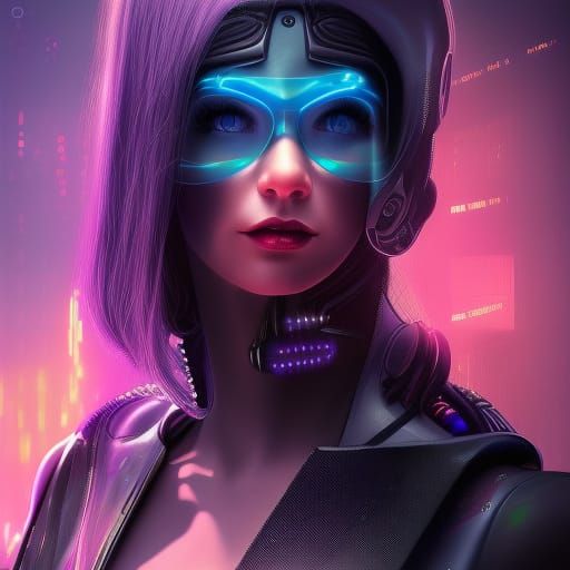 Cyberpunk Superheroine in Hyperdetailed 8k Resolution