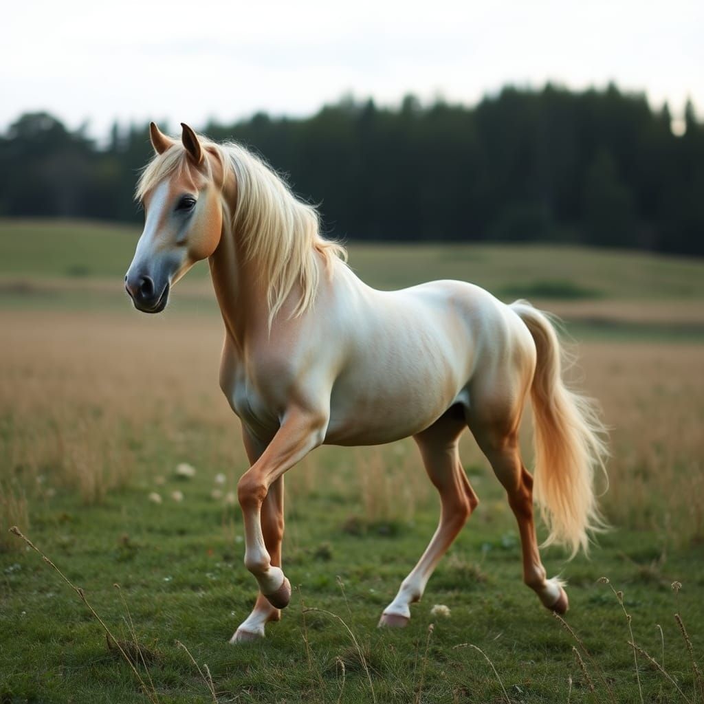 Beautiful  cream rabicano fade Arabian mare