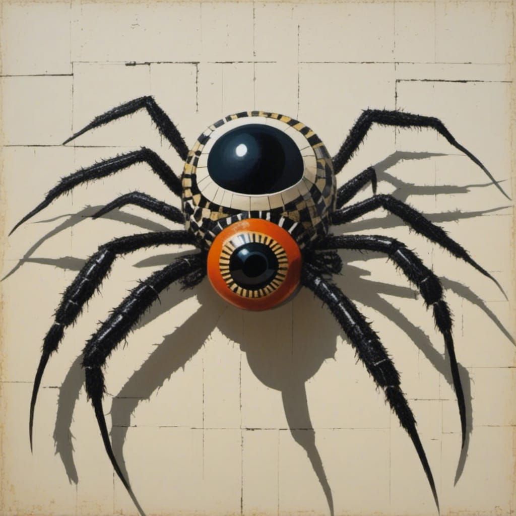 AI Generated Eyeball Spider