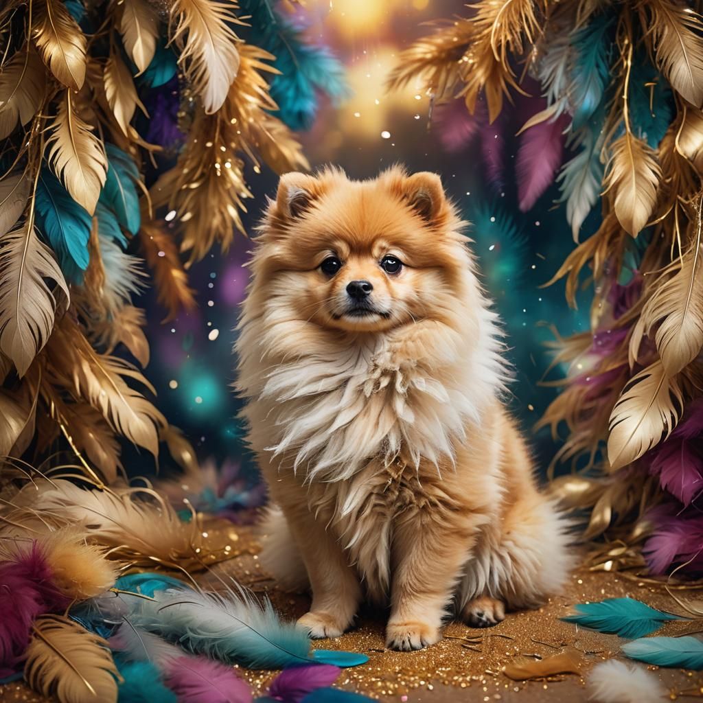 Pomeranian Feathers