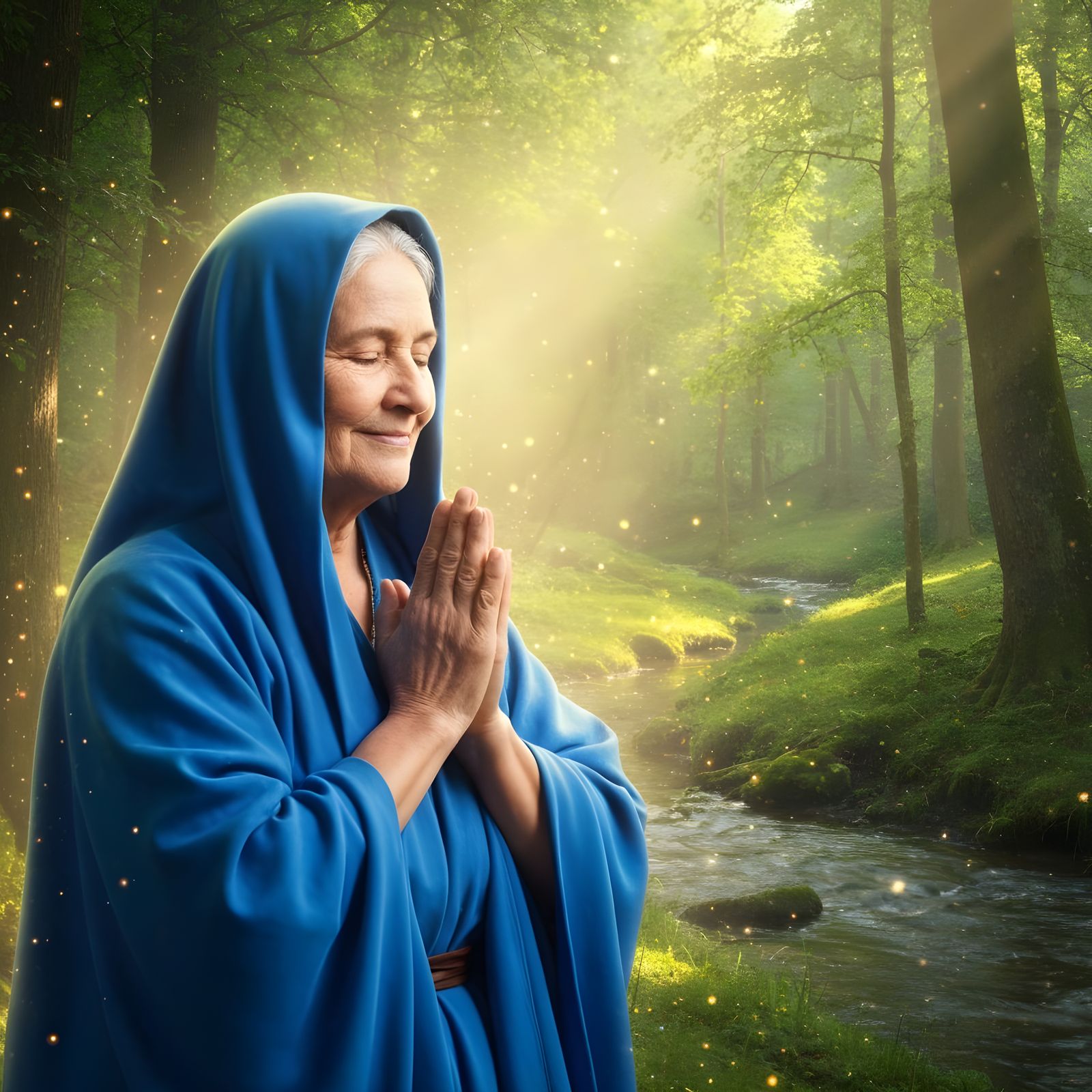 Radiant Face Expressing Freedom from Fear