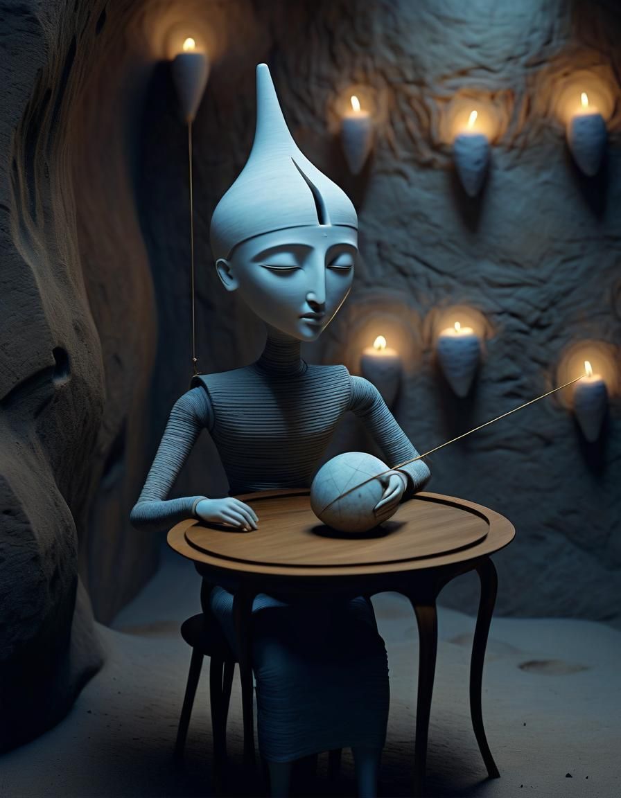 Cycladic Face with Arrhythmic Expression