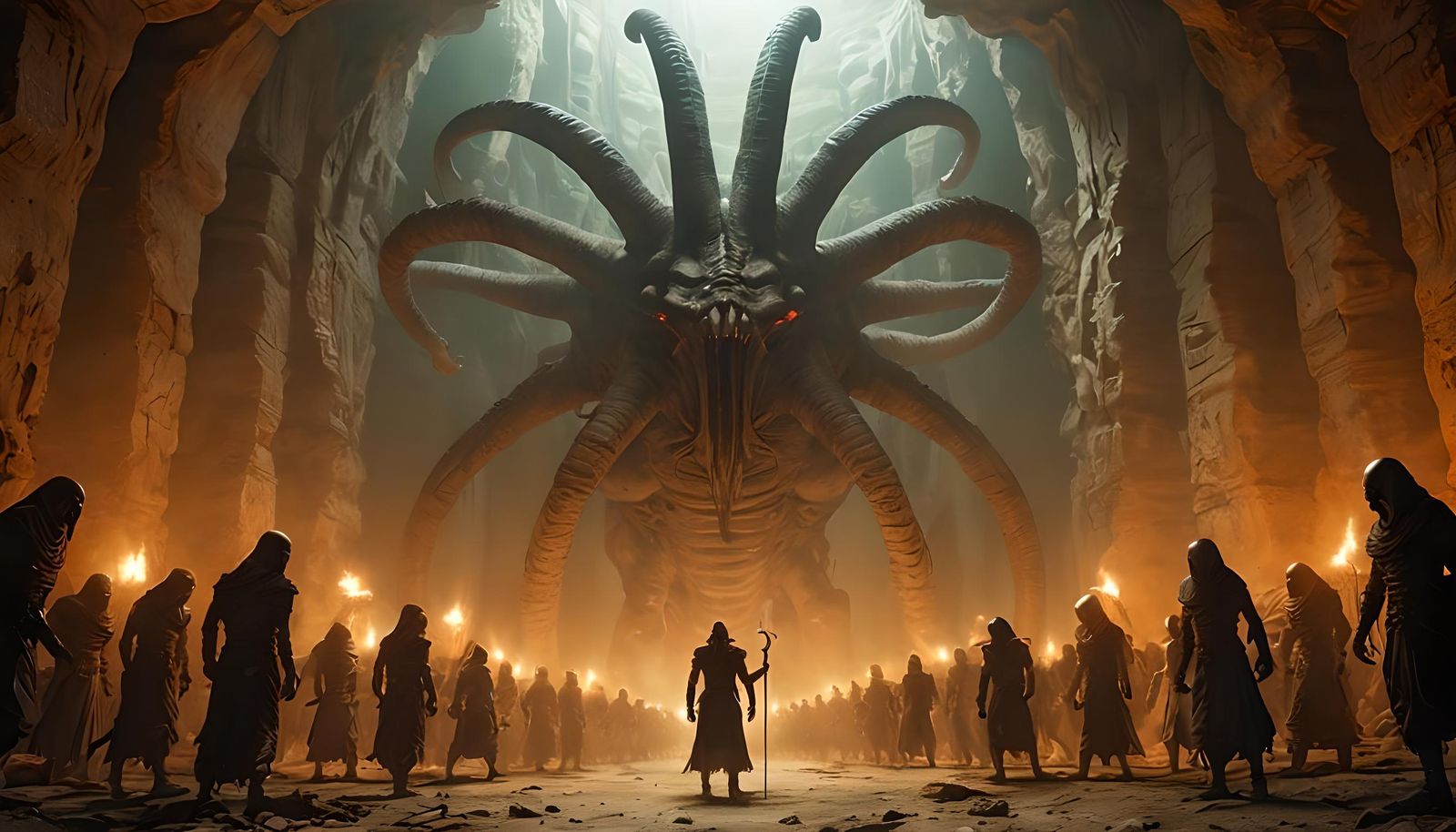 Colossal Beast Emerges in Ancient Ritual