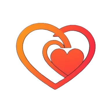 Interlocking Hearts Icon for Support and Care