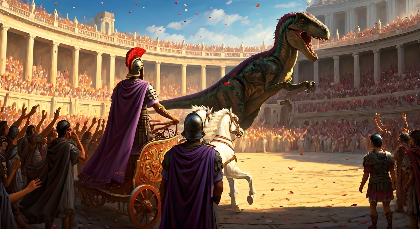 Roman General's Triumph in Ancient Rome: Oil Painting