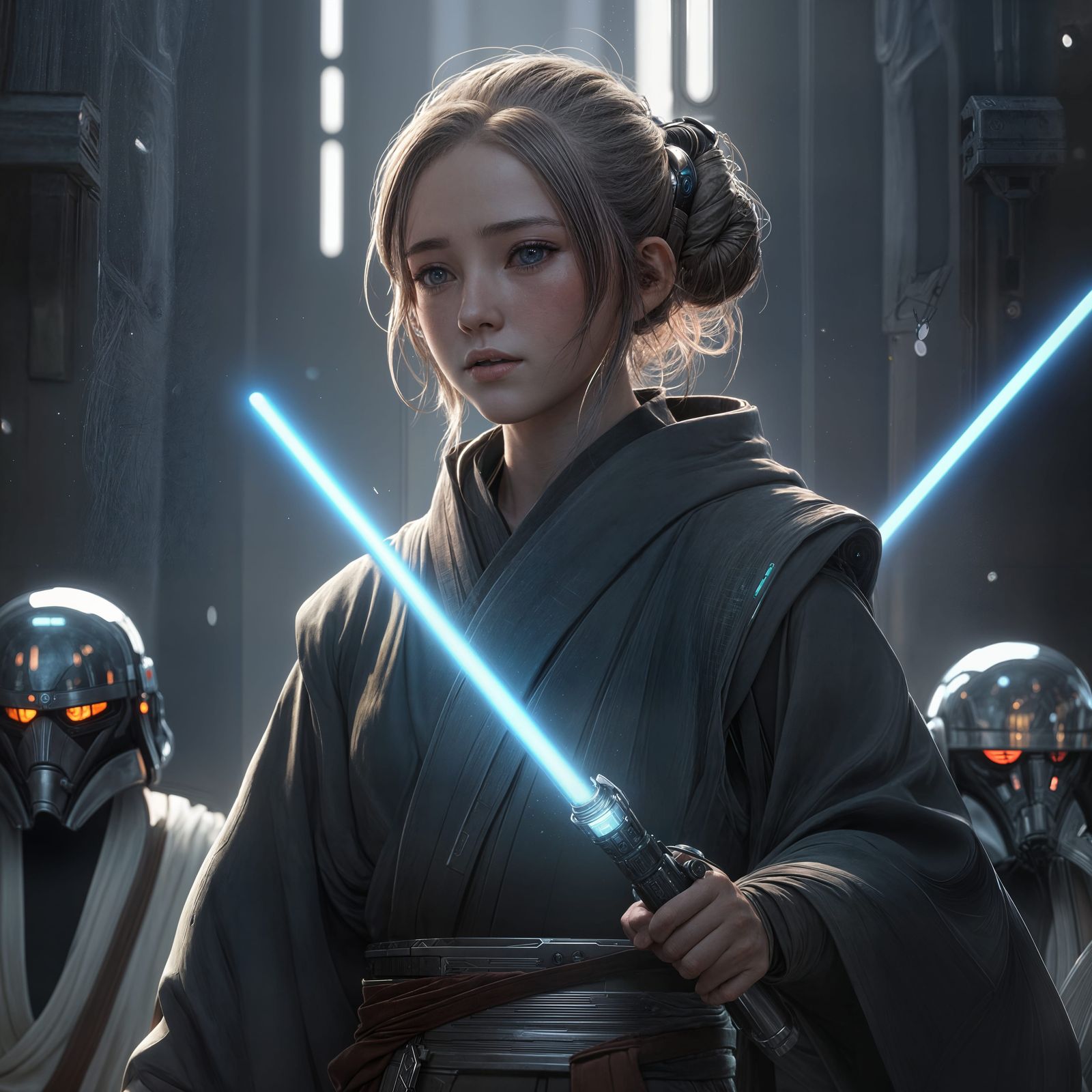 Jedi Healing in 3D Anime Art Style