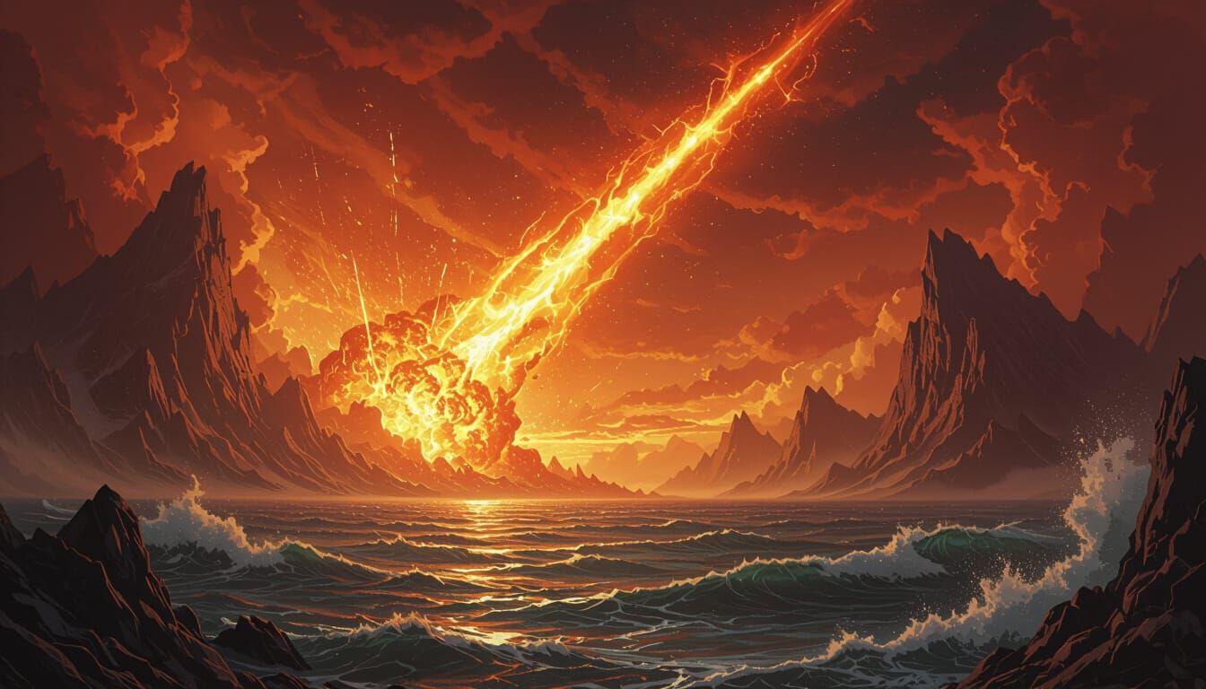 Biblical Wormwood Star Falls, Poisoning Seas in Dark Fantasy