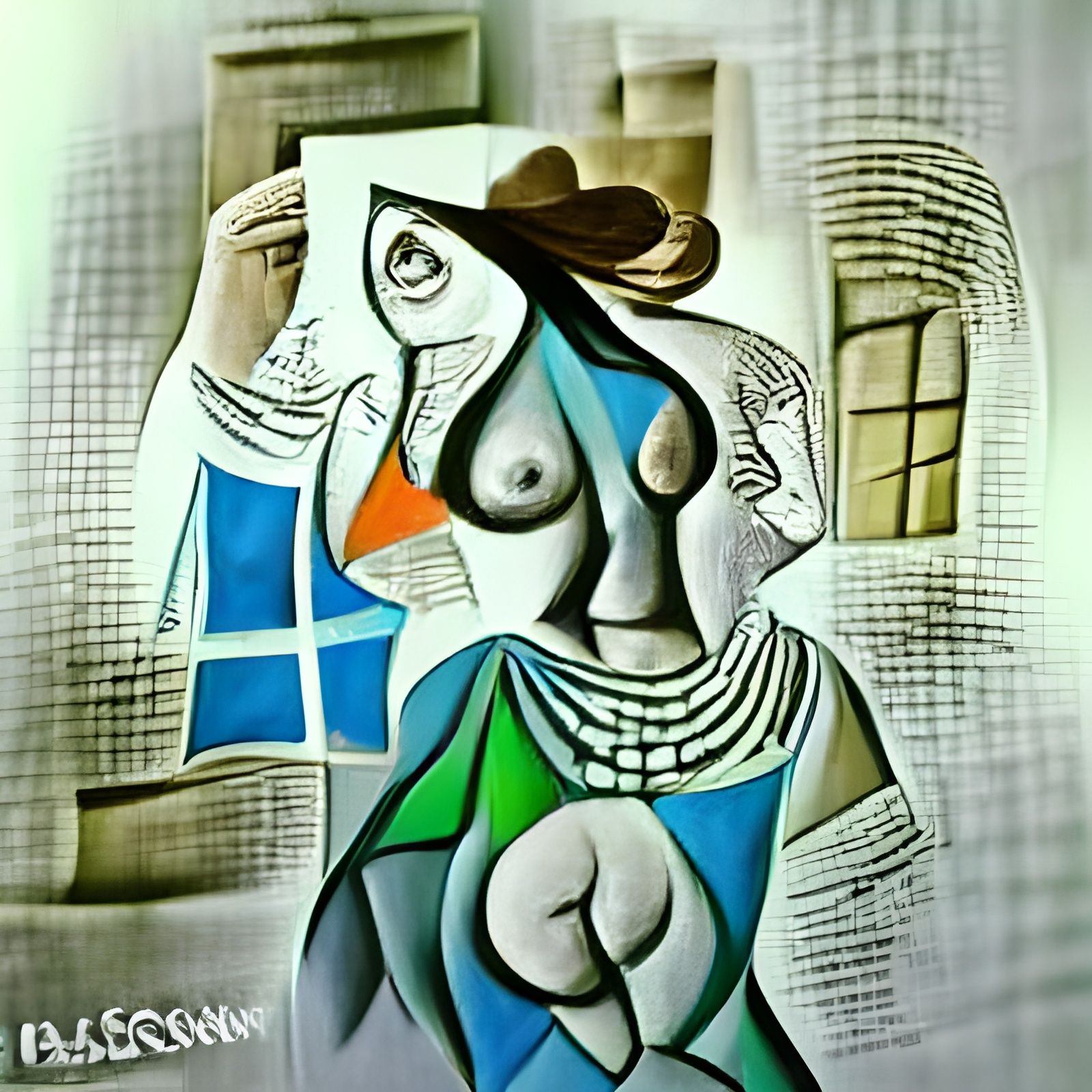 Abstract Woman in Picasso Style