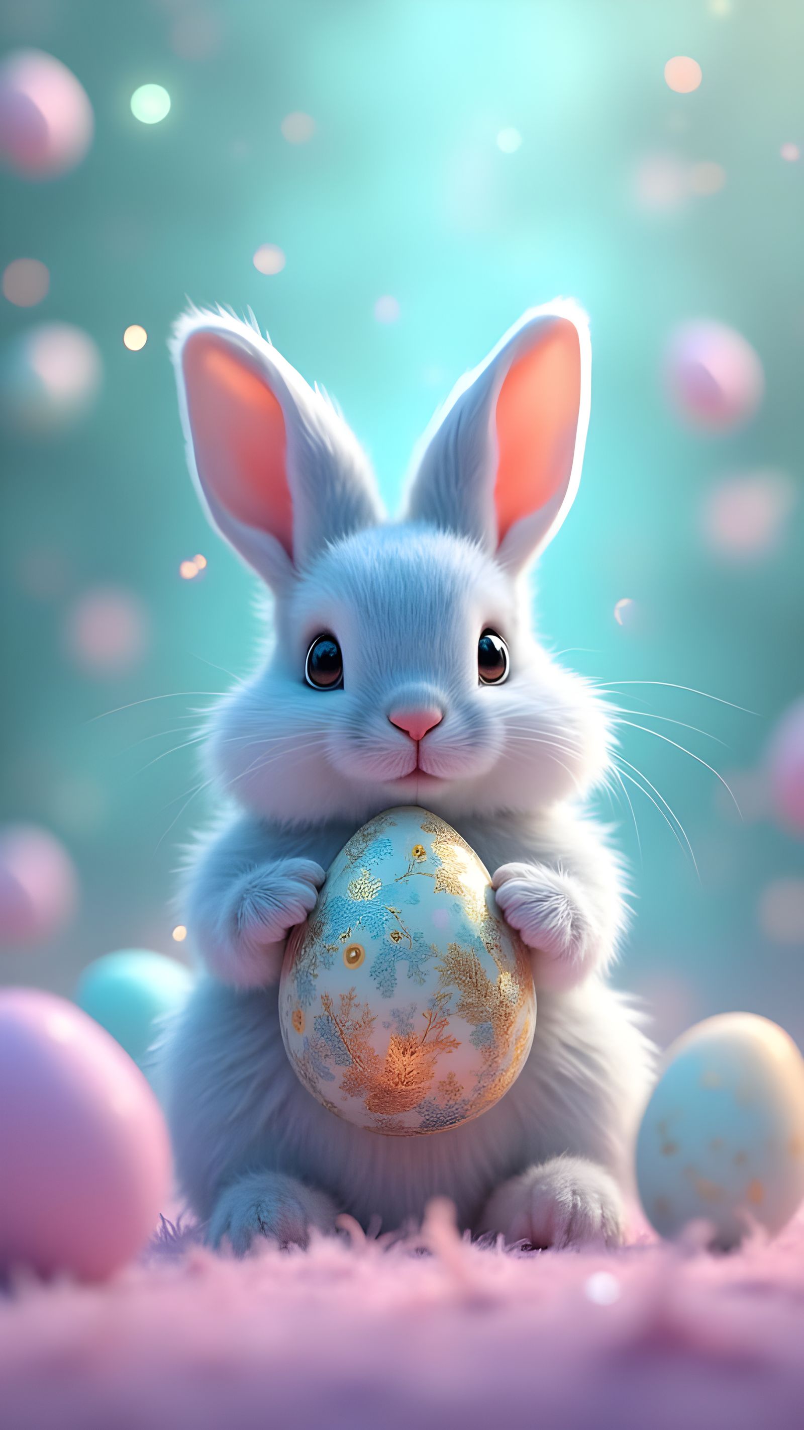Magical Easter Wonderland in Dreamy, Pastel Hues