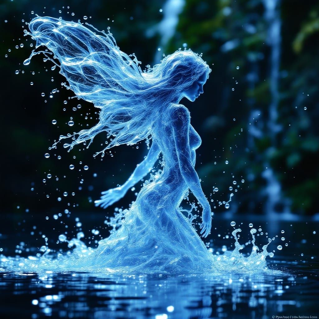 Ethereal Fairy in Mystical Waterscapes