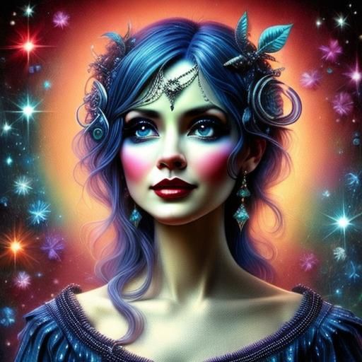 1920s Flapper in Speakeasy with Alcohol Ink