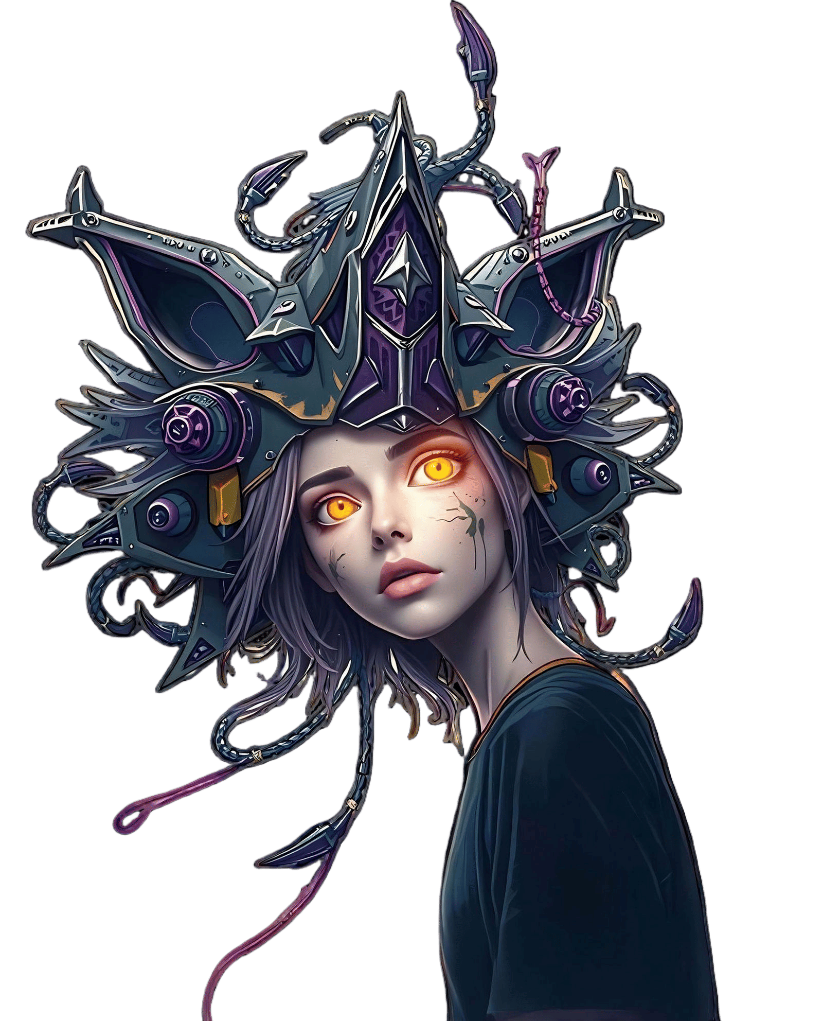 Psychedelic Anime Girl Portrait in Graffiti Art Style