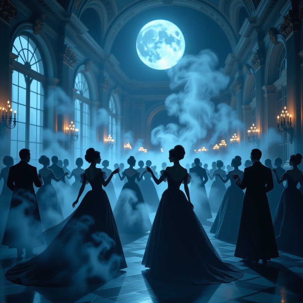Spectral Ball in Opulent Ballroom