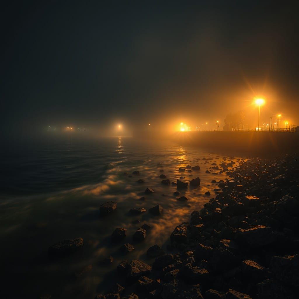 River's Whisper: Hope Illuminates the Night