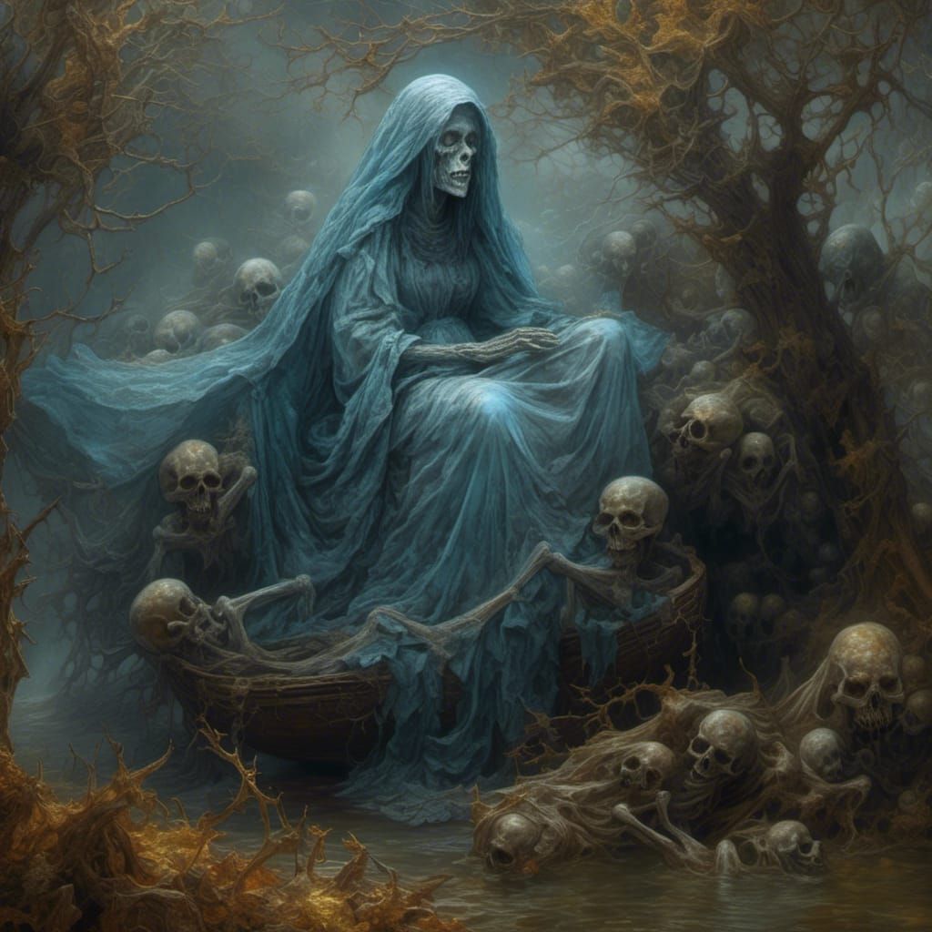 Hyperreal Horror: La Llorona in Doré Style