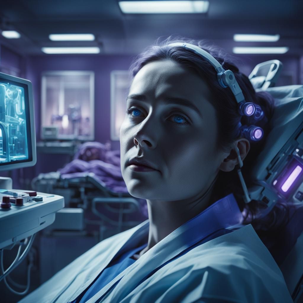 A Woman's Ethereal Transition to the Afterlife