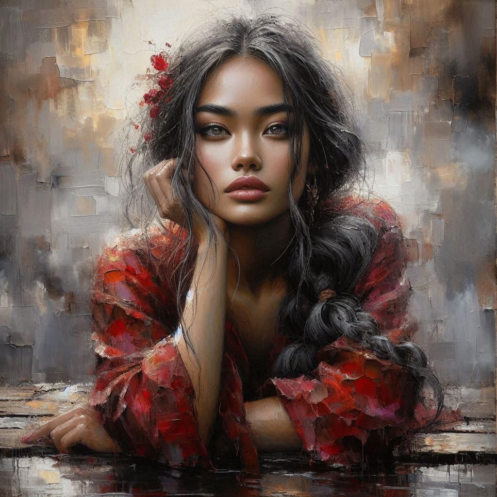 Abstract Oil Paint Expressionist Art