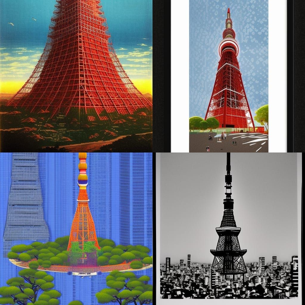 Futuristic Tokyo Tower of Babel
