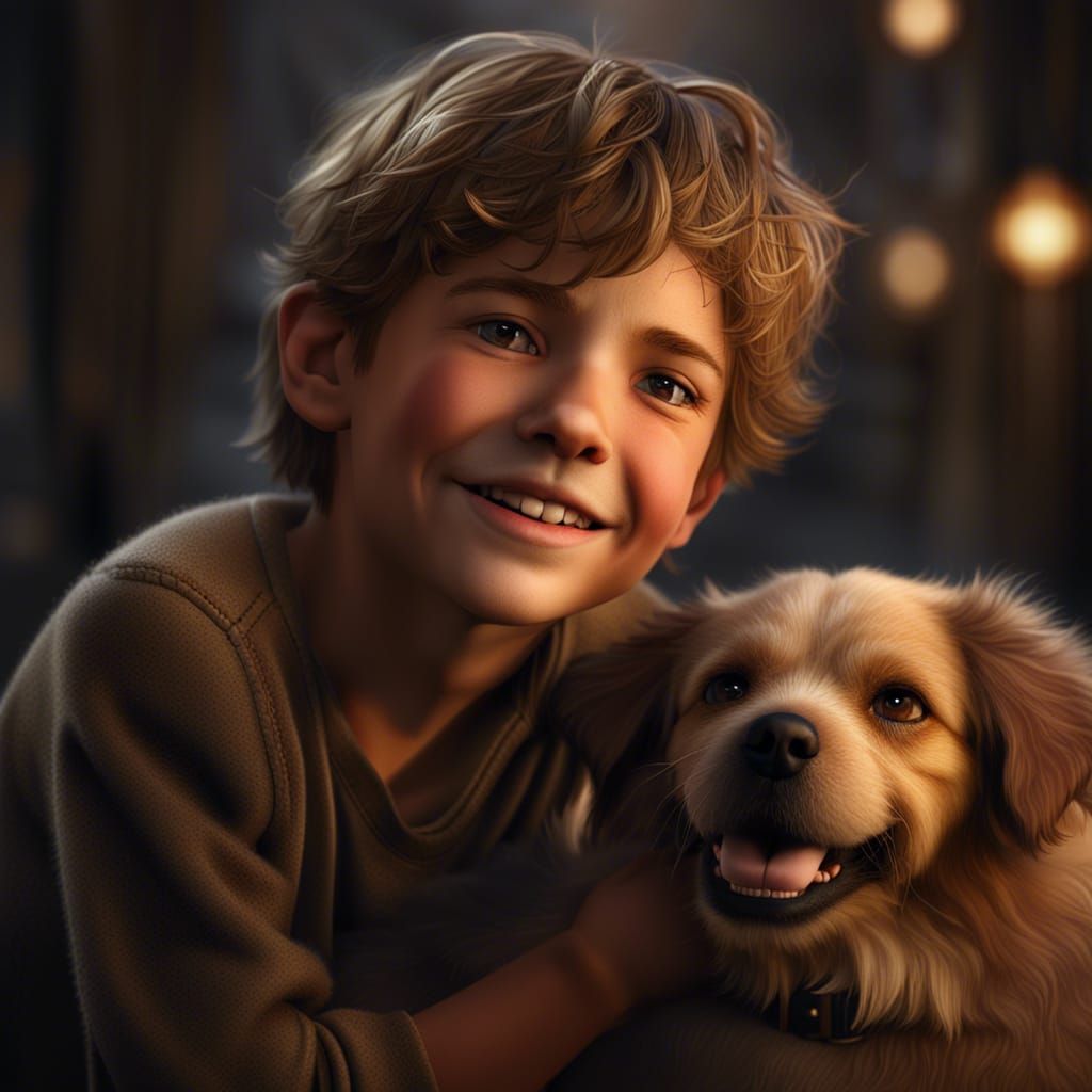 Boy and Dog: A Portrait of Friendship