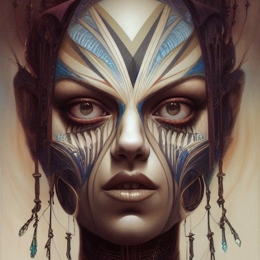 Gothic Portrait of Mila Kunis with Perfect Symmetry