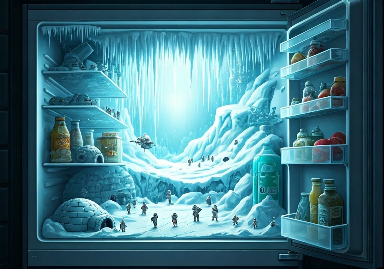 Frozen City in a Fridge: A Microscopic Winter Wonderland