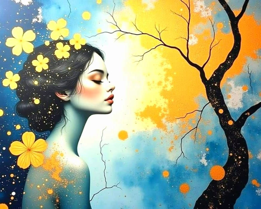 Celestial Dreamscapes in Ethereal Blues and Silvers