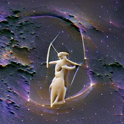 Classical Goddess Portrait in Antique Style