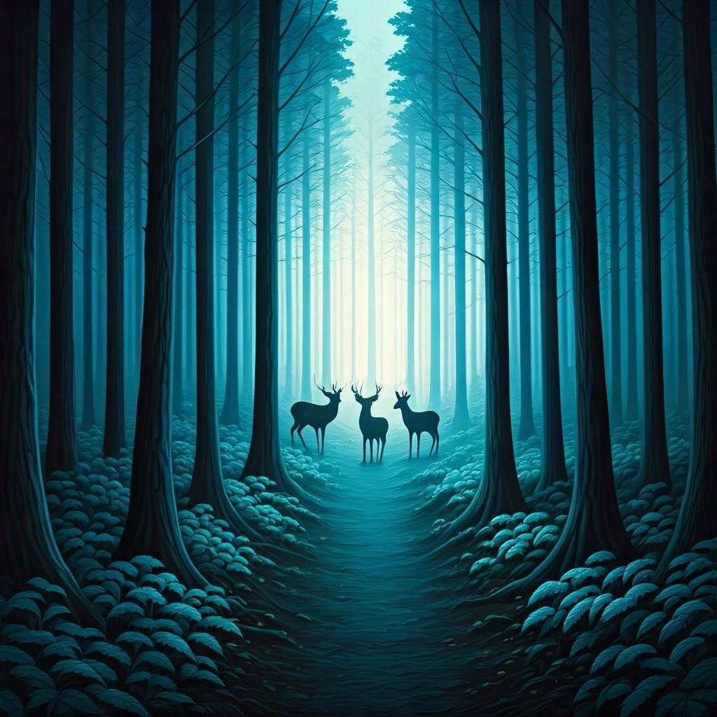 Majestic Forest Creatures at Twilight