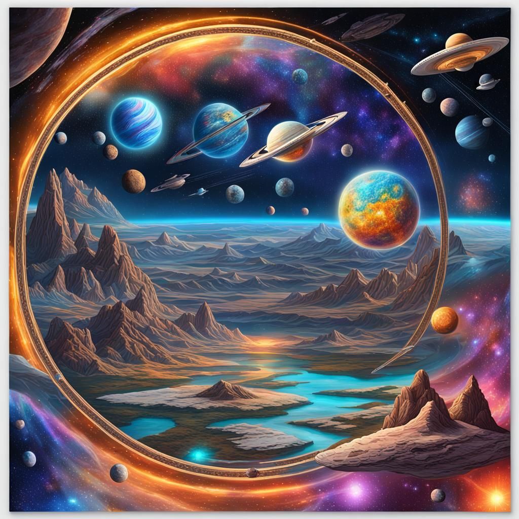 Cosmic Starship Voyage in Holographic Style