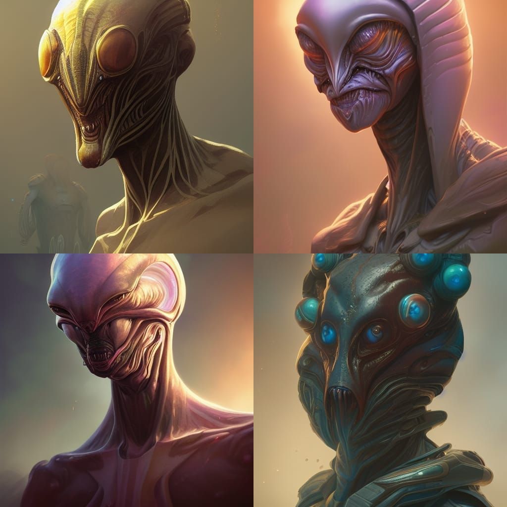 Sekmeth Alien Portrait in Hyperdetailed Style