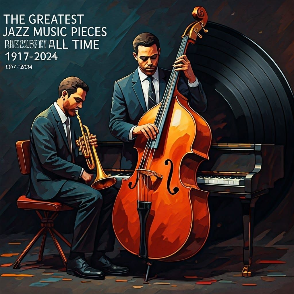 Abstract Jazz Vinyl Cover in Expressionist Style