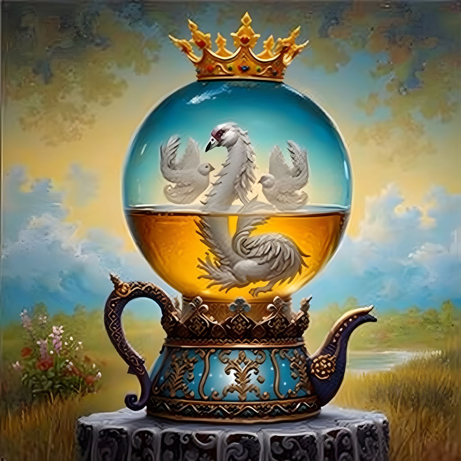 Ethereal Fantasy Scene in Luminist Style