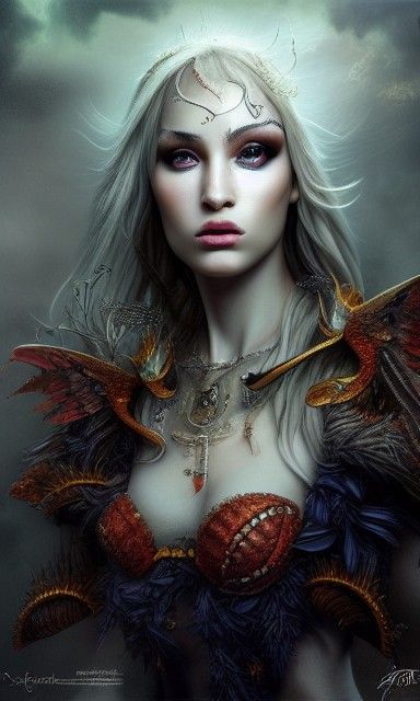 Realistic Sorceress in Hyperrealism Style