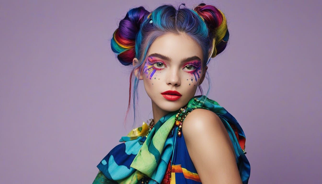 Confident Woman in Vibrant Colors