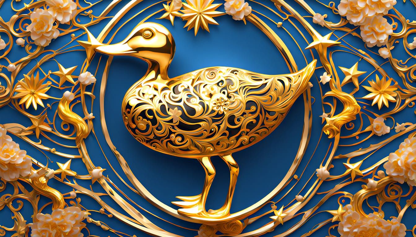 Surreal Animals Reimagined as Gold 3D Art