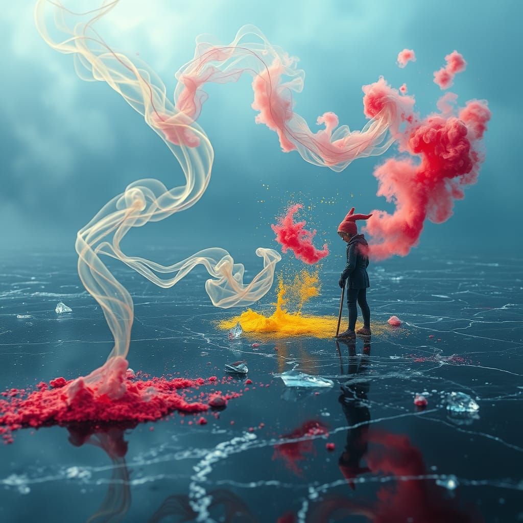 Elven Alchemist Paints a Dreamscape