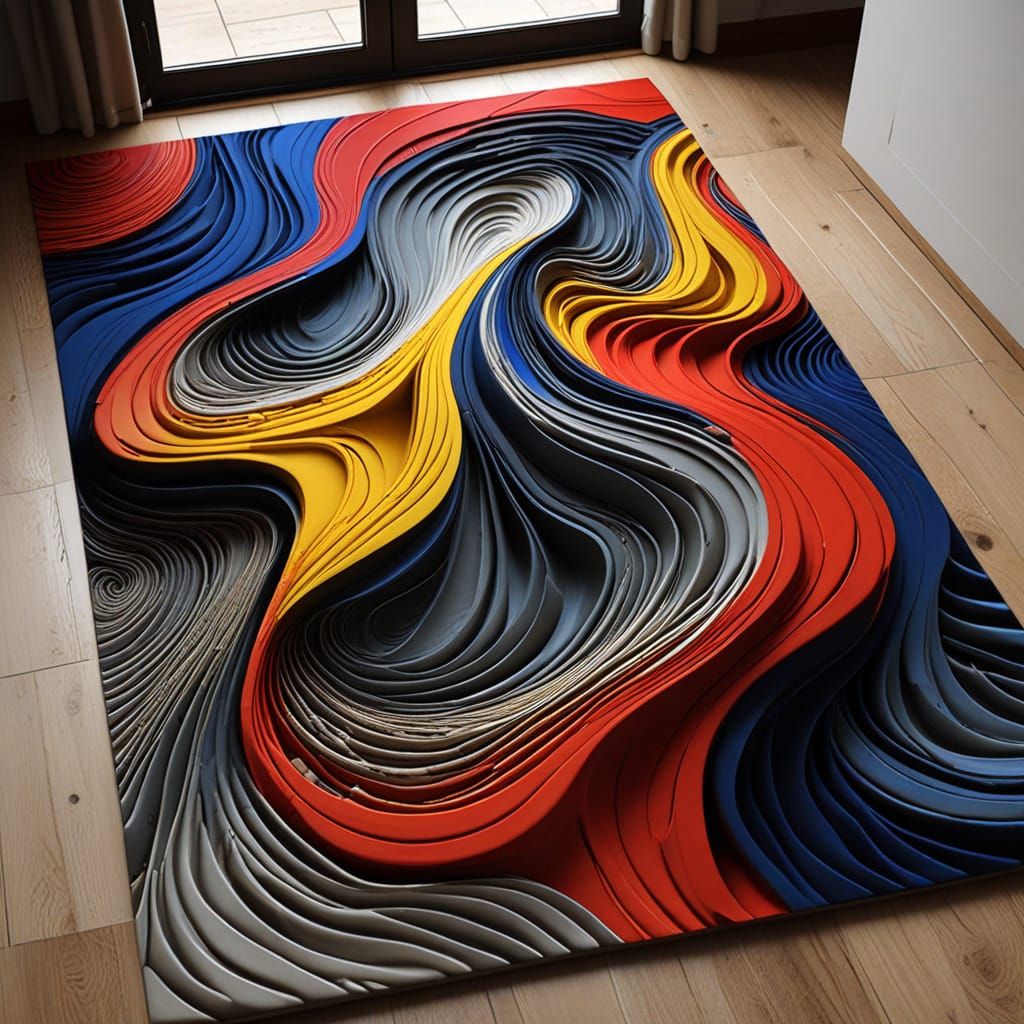 Trompe L'oeil Clay Illusion in Vibrant Hues