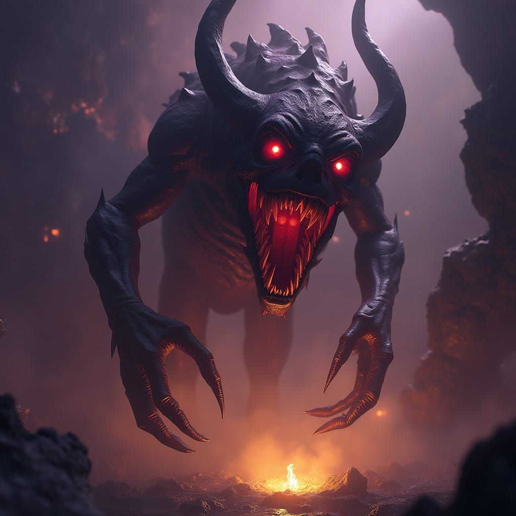 Dark Fantasy Nightmare Creature in Exquisite 8k Resolution