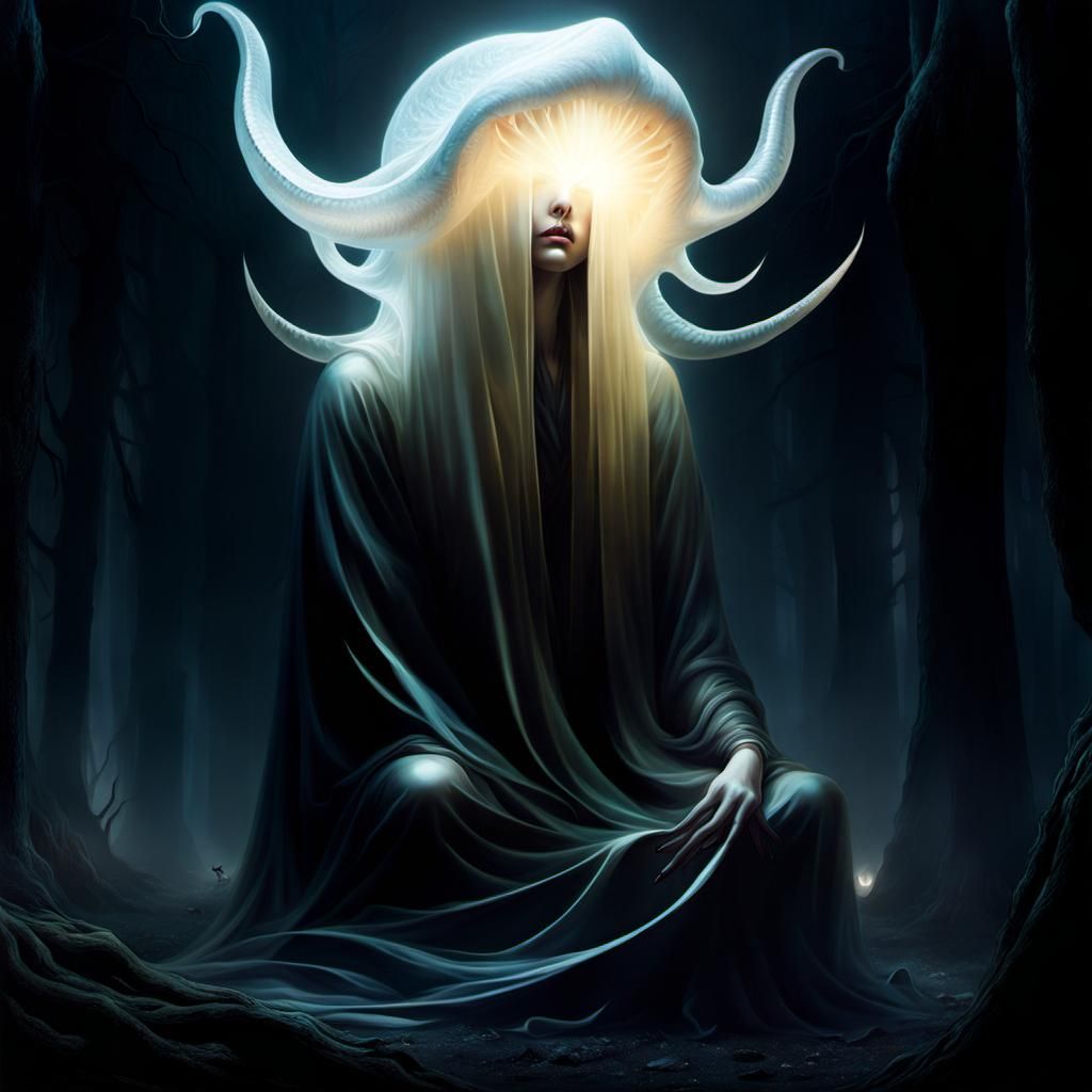 Hope and Despair: Surreal Luminous Creature Art