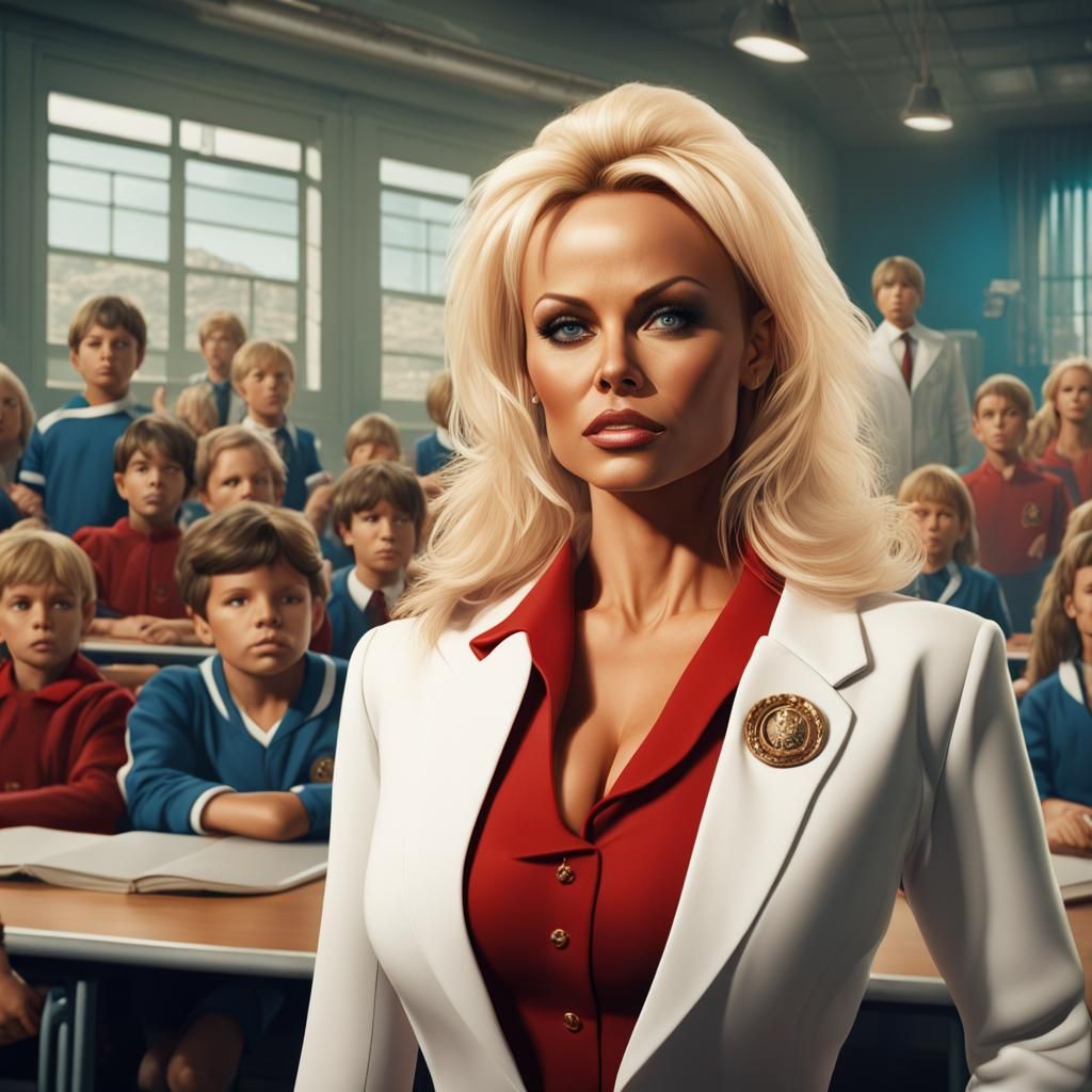 Pamela Anderson, Substitute Teacher