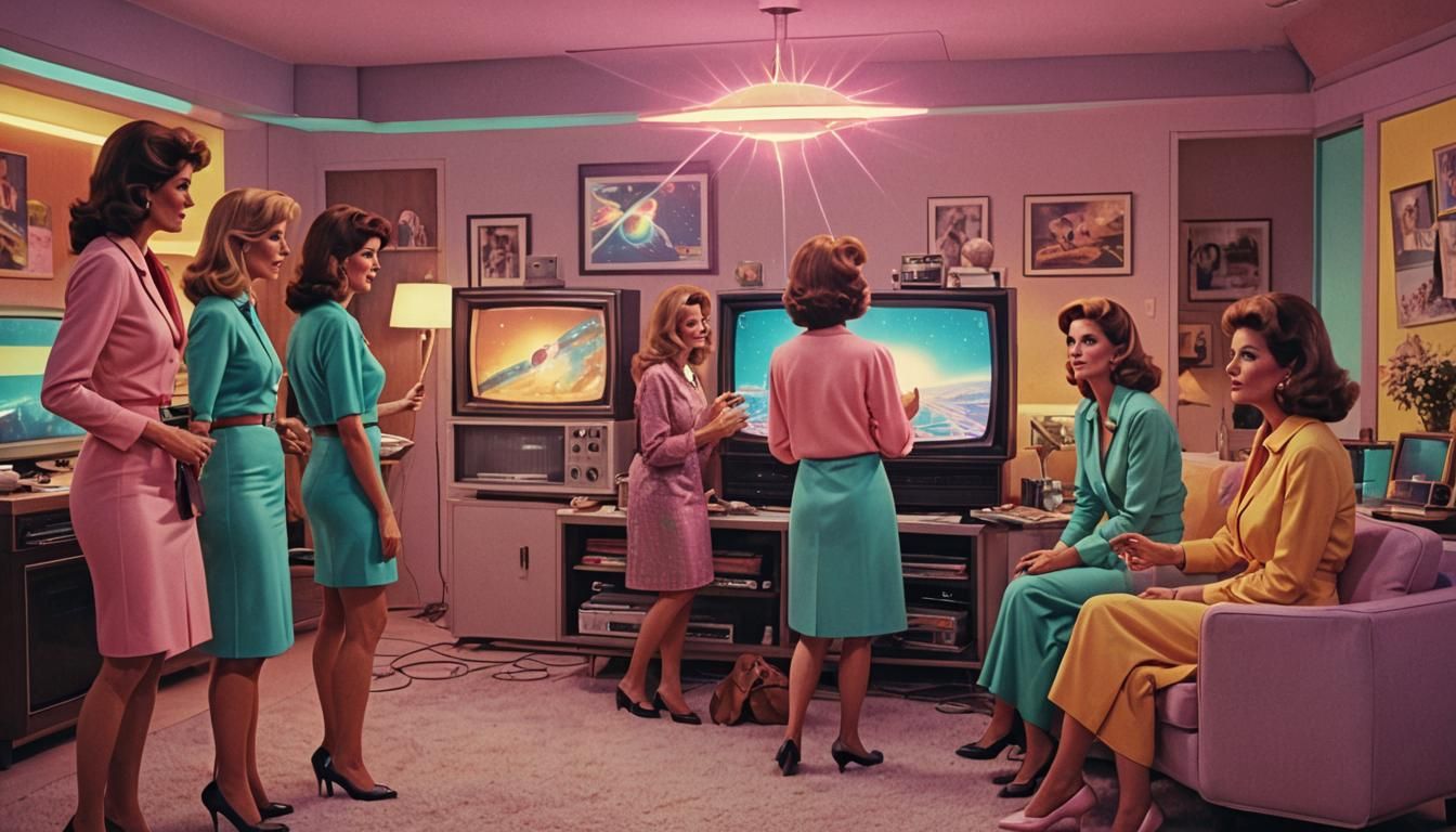 Retro-Futuristic Comic Art: Cosmic TV Ad